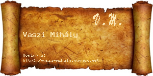 Vaszi Mihály névjegykártya