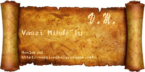 Vaszi Mihály névjegykártya